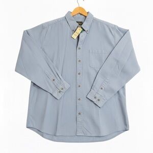 Eddie Bauer Men's XL Tall Twill Shirt Long Sleeve Button Down Antique Blue NWT